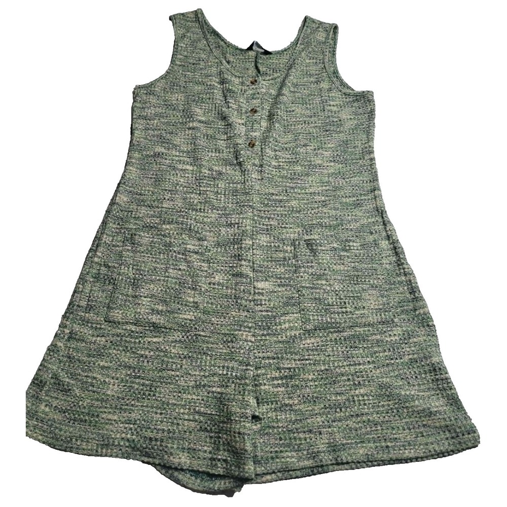 NEW Dokotoo Green Sleeveless Shorts Romper Jumper Women's Large NWT
